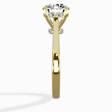 Floating Center Minimalist Solitaire Ring Engagement Ring