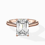 Floating Center Minimalist Solitaire Ring Engagement Ring