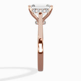 Floating Center Minimalist Solitaire Ring Engagement Ring