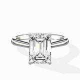 Floating Center Minimalist Solitaire Ring Engagement Ring