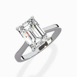 Floating Center Minimalist Solitaire Ring Engagement Ring