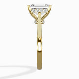 Floating Center Minimalist Solitaire Ring Engagement Ring