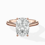 Floating Center Minimalist Solitaire Ring Engagement Ring