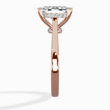 Floating Center Minimalist Solitaire Ring Engagement Ring