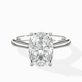 Floating Center Minimalist Solitaire Ring Engagement Ring
