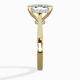 Floating Center Minimalist Solitaire Ring Engagement Ring