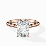 Floating Center Minimalist Solitaire Ring Engagement Ring