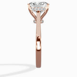 Floating Center Minimalist Solitaire Ring Engagement Ring