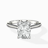 Floating Center Minimalist Solitaire Ring Engagement Ring