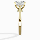 Floating Center Minimalist Solitaire Ring Engagement Ring
