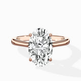 Floating Center Minimalist Solitaire Ring Engagement Ring