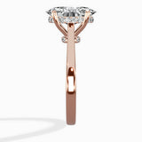 Floating Center Minimalist Solitaire Ring Engagement Ring