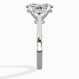 Floating Center Minimalist Solitaire Ring Engagement Ring