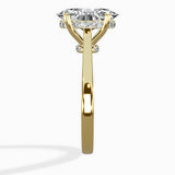 Floating Center Minimalist Solitaire Ring Engagement Ring
