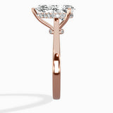 Floating Center Minimalist Solitaire Ring Engagement Ring