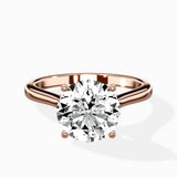 Floating Center Minimalist Solitaire Ring Engagement Ring