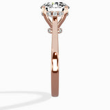 Floating Center Minimalist Solitaire Ring Engagement Ring
