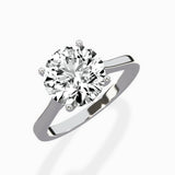 Floating Center Minimalist Solitaire Ring Engagement Ring