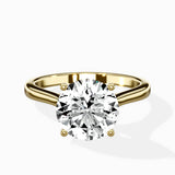Floating Center Minimalist Solitaire Ring Engagement Ring