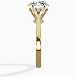 Floating Center Minimalist Solitaire Ring Engagement Ring