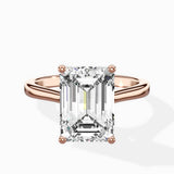 Floating Center Minimalist Solitaire Ring Engagement Ring