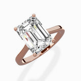 Floating Center Minimalist Solitaire Ring Engagement Ring