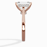 Floating Center Minimalist Solitaire Ring Engagement Ring