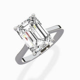 Floating Center Minimalist Solitaire Ring Engagement Ring