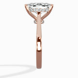 Floating Center Minimalist Solitaire Ring Engagement Ring
