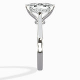 Floating Center Minimalist Solitaire Ring Engagement Ring