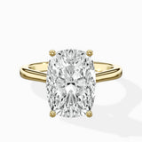 Floating Center Minimalist Solitaire Ring Engagement Ring