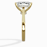 Floating Center Minimalist Solitaire Ring Engagement Ring