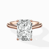 Floating Center Minimalist Solitaire Ring Engagement Ring