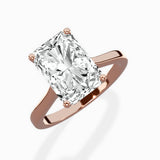 Floating Center Minimalist Solitaire Ring Engagement Ring