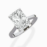 Floating Center Minimalist Solitaire Ring Engagement Ring
