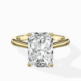 Floating Center Minimalist Solitaire Ring Engagement Ring