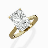 Floating Center Minimalist Solitaire Ring Engagement Ring