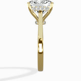 Floating Center Minimalist Solitaire Ring Engagement Ring