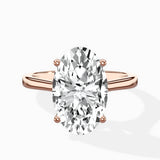 Floating Center Minimalist Solitaire Ring Engagement Ring