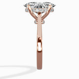 Floating Center Minimalist Solitaire Ring Engagement Ring