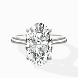 Floating Center Minimalist Solitaire Ring Engagement Ring