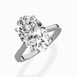 Floating Center Minimalist Solitaire Ring Engagement Ring