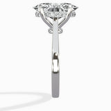 Floating Center Minimalist Solitaire Ring Engagement Ring