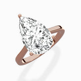 Floating Center Minimalist Solitaire Ring Engagement Ring