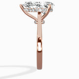 Floating Center Minimalist Solitaire Ring Engagement Ring