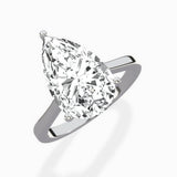 Floating Center Minimalist Solitaire Ring Engagement Ring
