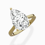 Floating Center Minimalist Solitaire Ring Engagement Ring