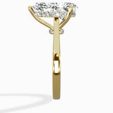 Floating Center Minimalist Solitaire Ring Engagement Ring