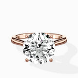 Floating Center Minimalist Solitaire Ring Engagement Ring