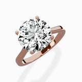 Floating Center Minimalist Solitaire Ring Engagement Ring
